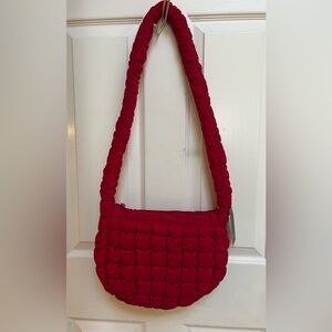 Red Quilted Crossbody Bag